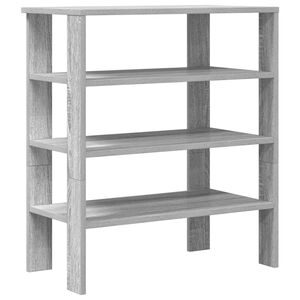 vidaXL Skohylle gr&aring; sonoma 61x32x70 cm konstruert tre
