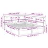 vidaXL Seng med bokhylle uten madrass 140x190 cm heltre furu