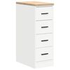 vidaXL Garasje Oppbevaringsskap Hvit 30x51x85 cm Heltre Furu