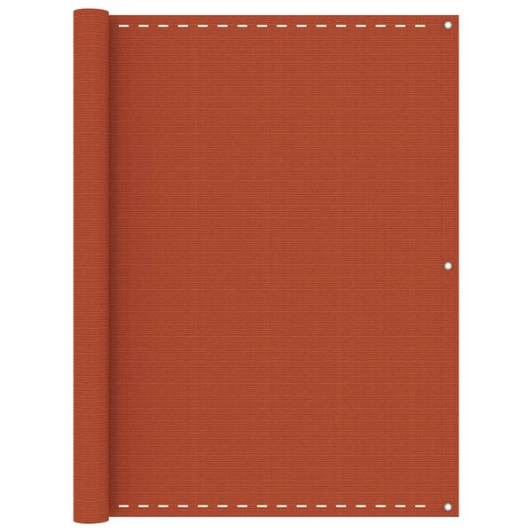 vidaXL Balkongskjerm oransje 120x400 cm HDPE