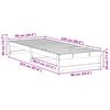 vidaXL Sengestamme Brun 90 x 220 cm Massiv furu