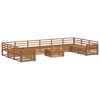 vidaXL Sofasett 11 pcs Naturlig Solid akasietre
