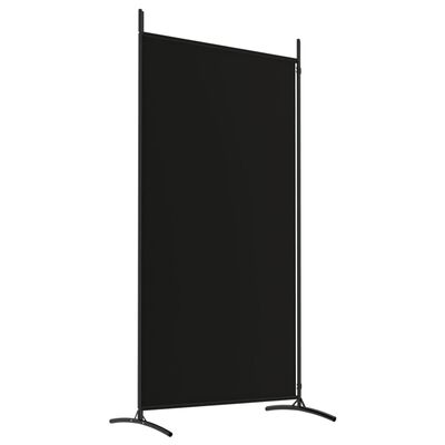 vidaXL Romdeler med 2 paneler svart 175x180 cm stoff