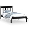vidaXL Sengeramme svart heltre 90x190 cm Single