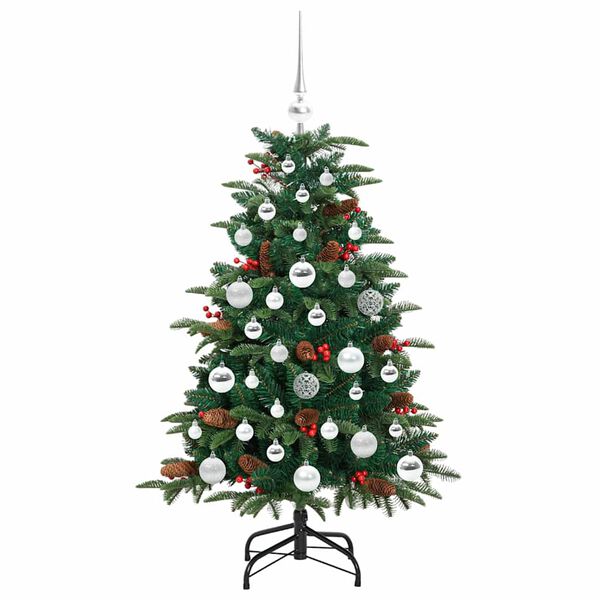 vidaXL Kunstig juletre med 150 LED gr&oslash;nn 120 cm PVC og Metall og Plast