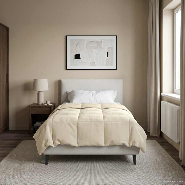 vidaXL Sommerdyne Quilted Krem 140 x 220 cm Mikrofiber