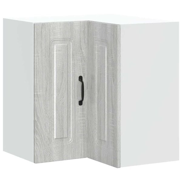 vidaXL Kj&oslash;kken vegg hj&oslash;rneskap Kalmar gr&aring; sonoma konstruert tre