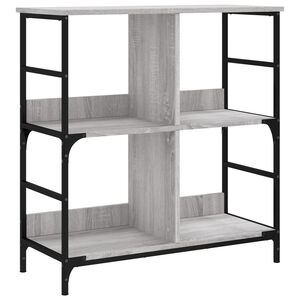 vidaXL Bokhylle gr&aring; sonoma 78,5x33x82 cm konstruert tre