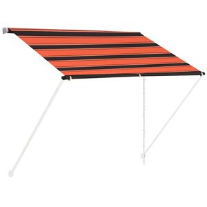 vidaXL Uttrekkbar markise 100x150 cm oransje og brun