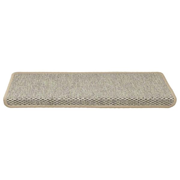 vidaXL Selvklebende trappematter sisal 30 stk 65x21x4 cm lysegr&oslash;nn