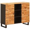 vidaXL Sideskap med skuff Brun 90 x 33 x 75 cm Massiv mango tre
