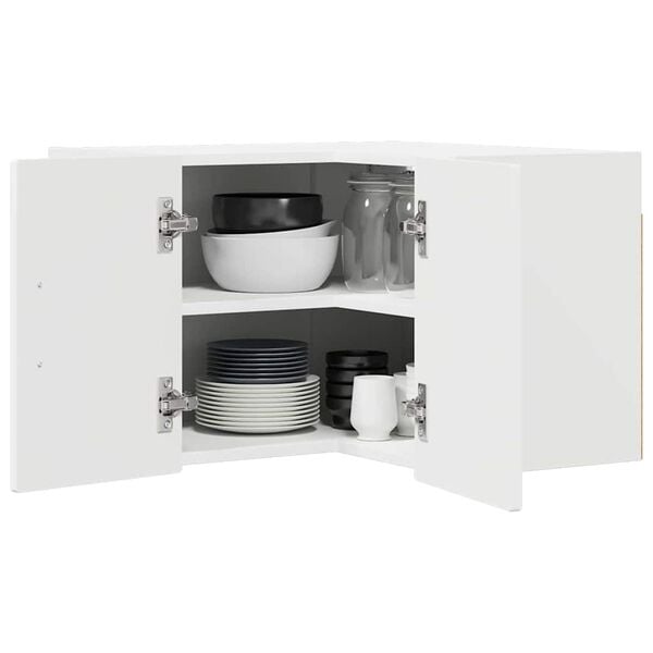 vidaXL Kj&oslash;kkenskap med hylle Hvit 57 x 57 x 40 cm Konstruert tre