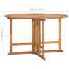 vidaXL Sammenleggbart hagespisebord 120x120x75 cm heltre teak