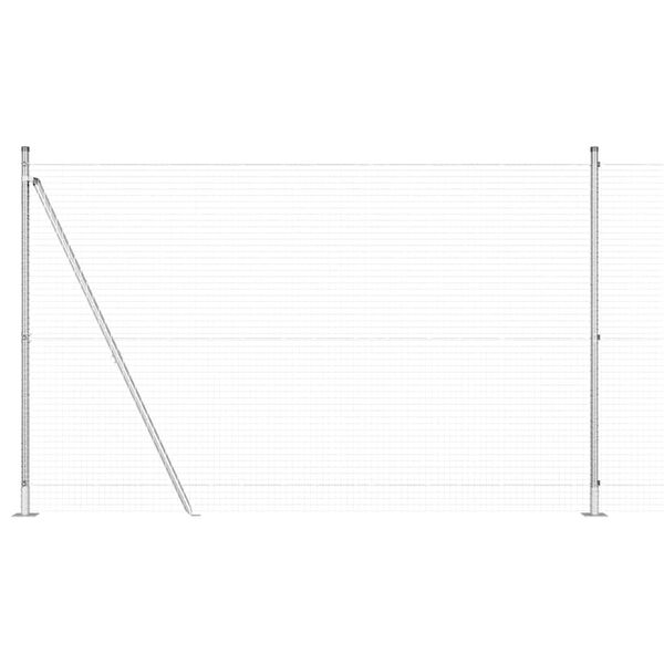 vidaXL Gjerde med innlegg. sølv 1.6 x 10 m Stål