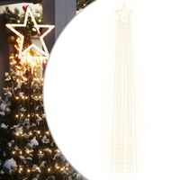 vidaXL Juletrelys 320 LEDs varm hvit 375 cm