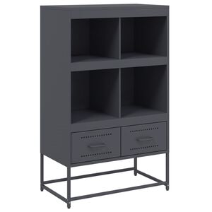 vidaXL Highboard antrasitt 68x39x111,5 cm stål
