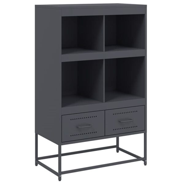 vidaXL Highboard antrasitt 68x39x111,5 cm stål