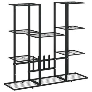 vidaXL Blomsterstativ 94,5x25x89 cm svart jern