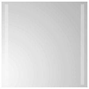vidaXL LED Badevindu med speil Gjennomsiktig 50 x 50 cm herdet glass