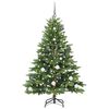 vidaXL Kunstig juletre med 150 LED med stativ gr&oslash;nn 150 cm PE og PVC