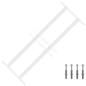 vidaXL Sikkerhetsgitter for vinduer med 2 tverrbjelker 3 pcs 43-74 cm