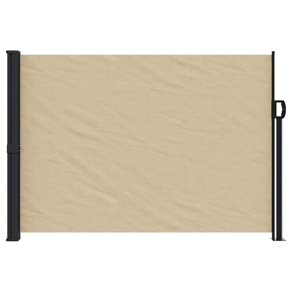 vidaXL Uttrekkbar sidemarkise beige 140x600 cm