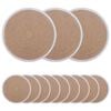 vidaXL Jute Placemets 12 pcs Naturlig og Hvit &Oslash; 30 cm 100% Tossa Jute