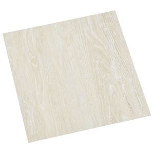 vidaXL Gulvplanker Kremhvit 5,11 m&sup2; 55 stk. PVC