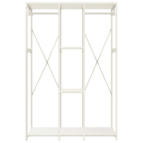 vidaXL Garderobe hvit og eik 110x40x167 cm metall og sponplate