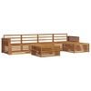 vidaXL Utend&oslash;rs sofa-sett 6 pcs Naturlig Solid akasietre