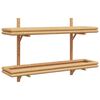 vidaXL Vegghylle Veggmontert Brun 100 x 26 x 60 cm Bambus