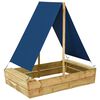 vidaXL Sandkasse med tak 80x60x97,5 cm heltre furu