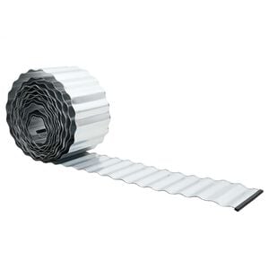 vidaxl Gjerdekant 5 m x 10 cm Galvanisert st&aring;l S&oslash;lv