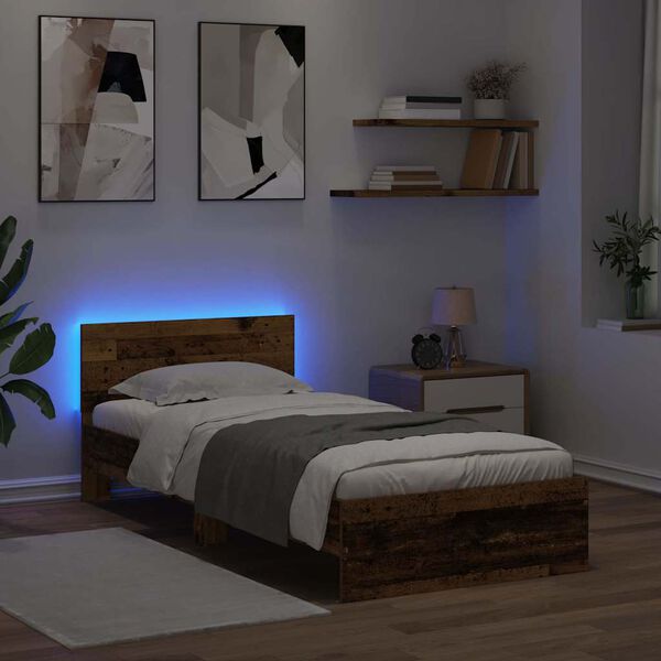 vidaXL Sengestamme Gamle tre 100 x 200 cm Konstruert tre