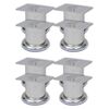 vidaXL Runde sofaben 8 stk krom 60 mm