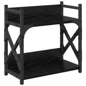vidaXL Skiverstativ Svart Eik 40 x 20 x 40 cm Konstruert tre