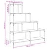 vidaXL Bokhylle 4 etasjer gr&aring; sonoma 139x33,5x149 cm konstruert tre
