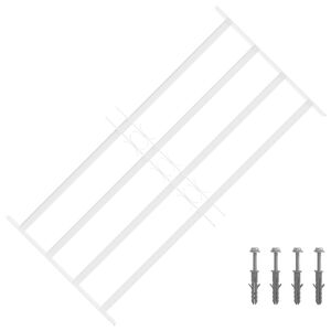 vidaXL Sikkerhetsgitter for vinduer med 4 tverrbjelker 63-114 cm
