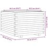 vidaXL Plantekasse voksbrun 70x70x49,5 cm heltre furu