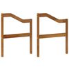 vidaXL Armlene 2 pcs Naturlig 59 x 4 x 73 cm Solid akasietre