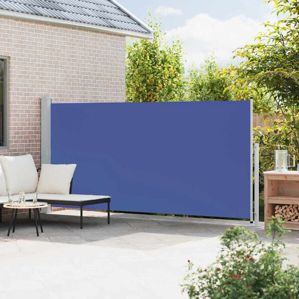 vidaXL Uttrekkbar sidemarkise 180x500 cm bl&aring;