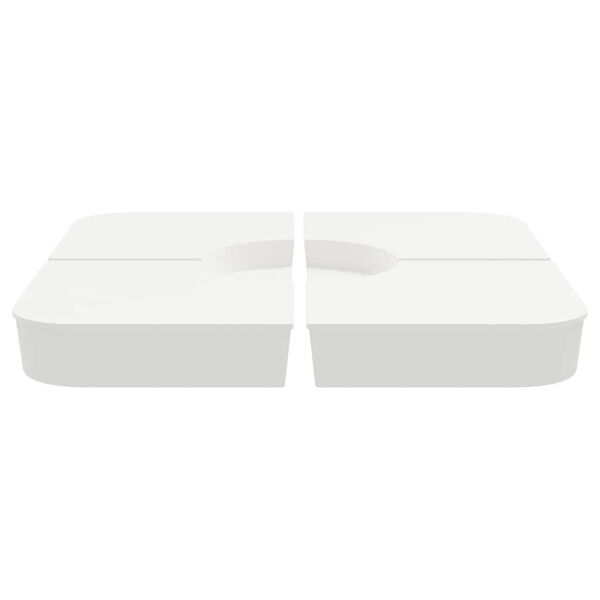 vidaXL Parasollbasesett 4 stk for parasoller med kryssfot 100 kg PP