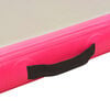 vidaXL Oppbl&aring;sbar gymnastikkmatte med pumpe 400x100x10 cm PVC rosa