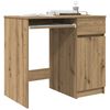 vidaXL Skrivebord artisan eik 84x40x75 cm konstruert tre