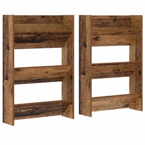 vidaXL Sko Skap 2 stk. 60 x 18 x 90 cm Konstruert tre Gammelt tre