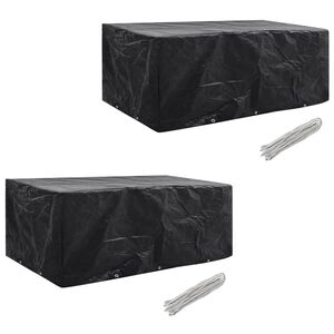 vidaXL Hagem&oslash;beltrekk 2 stk 8 personer polyrotting 10 maljer 229x113cm