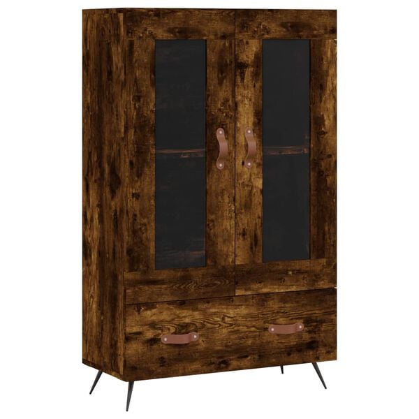 vidaXL Highboard r&oslash;kt eik 69,5x31x115 cm konstruert tre