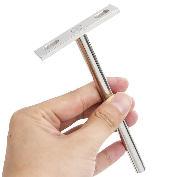 vidaXL Flytende hyllebraketter 12stk usynlig &Oslash;10x150 mm karbonst&aring;l