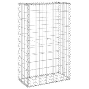 vidaXL Gabion med dekker galvanisert st&aring;l 60x30x100 cm