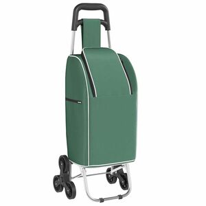 vidaXL Handlevogn gr&oslash;nn 39,5 x 33 x 93 cm Oxford-stoff